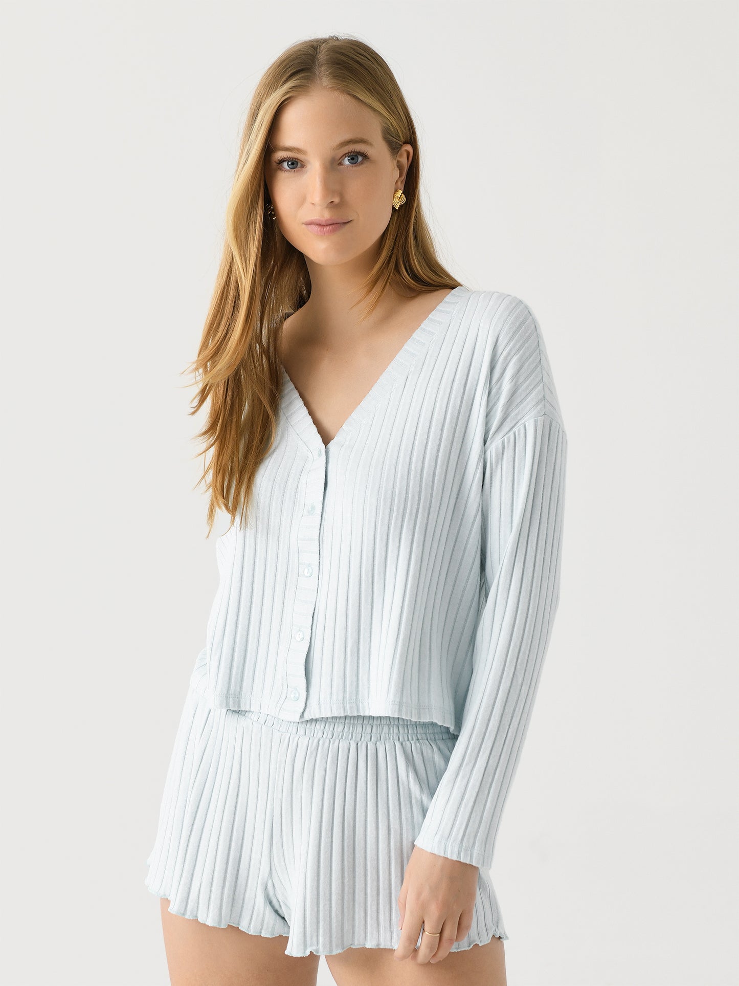 Z Supply Women's Mara Long Sleeve Cardigan Top - Saint Bernard