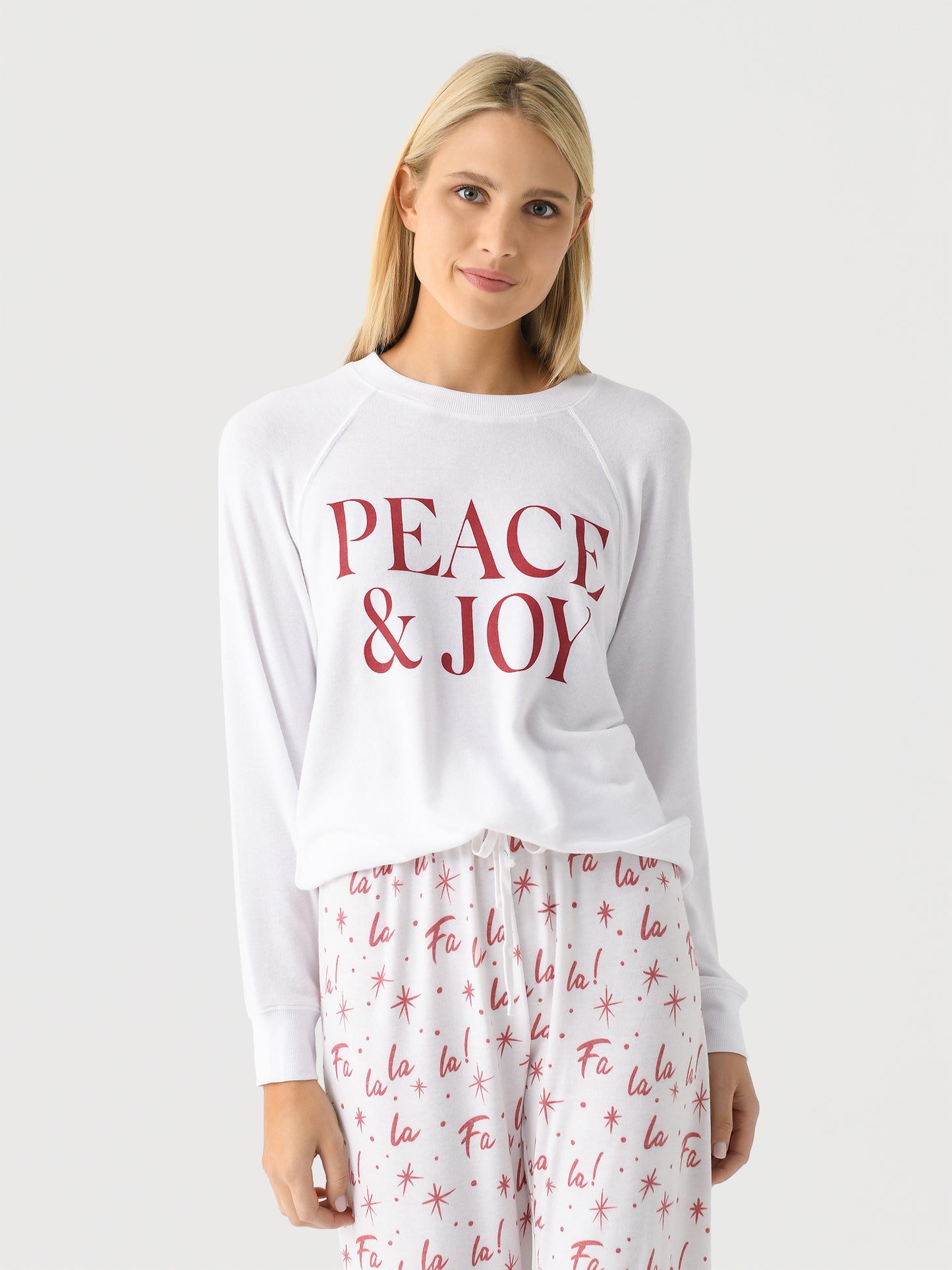 Z Supply Women's Cassie Peace + Joy Raglan Top - Saint Bernard