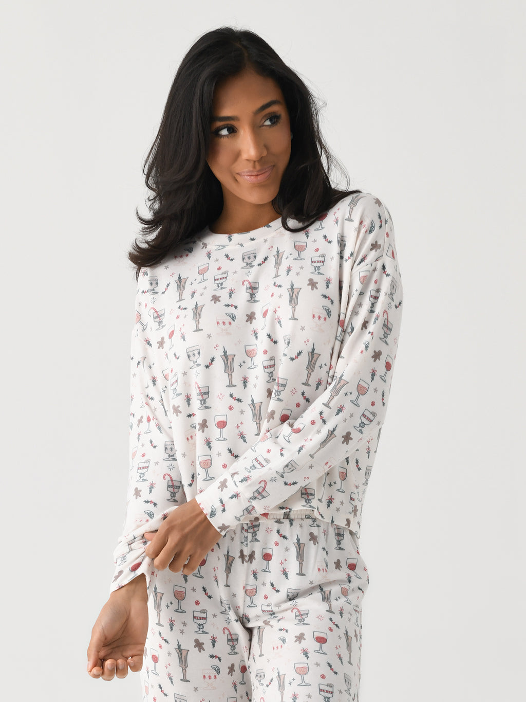Z Supply Women's Holiday Spirits Long Sleeve Top - Saint Bernard