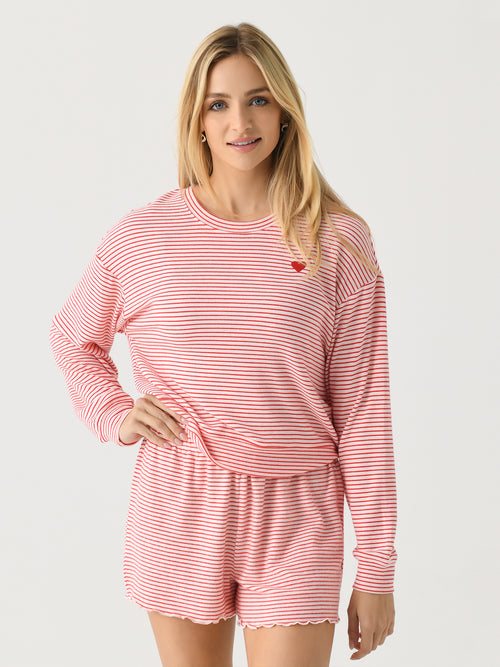 Z Supply Women's Bisous Stripe Long Sleeve Top
