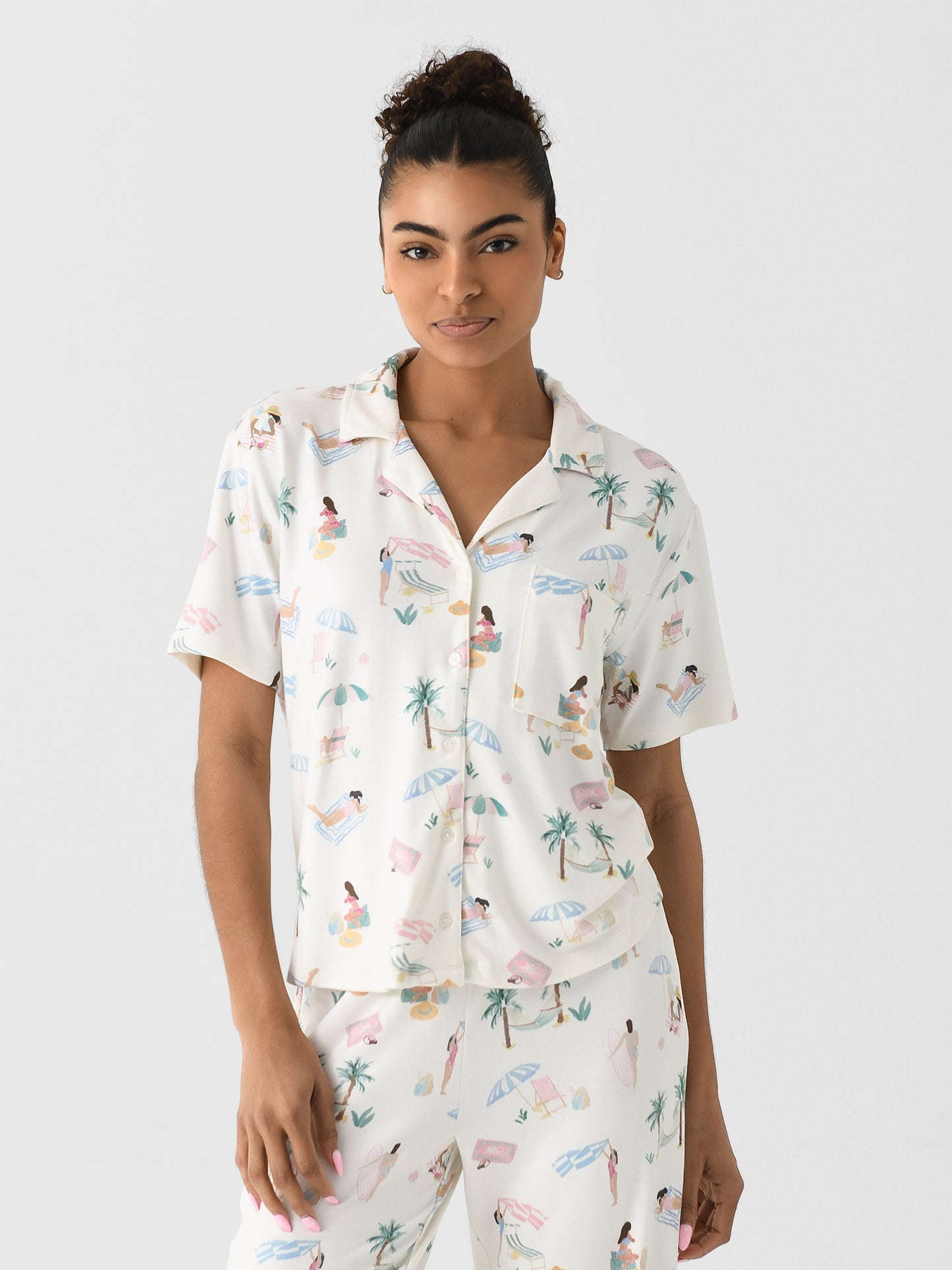Z Supply Women's Beach Days Pajama Top - Saint Bernard