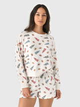 Z Supply Women's Elle Let's Go Long Sleeve Top - Saint Bernard