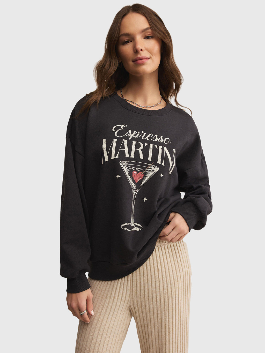 Z Supply Women's Oversized Martini Sweatshirt - Saint Bernard