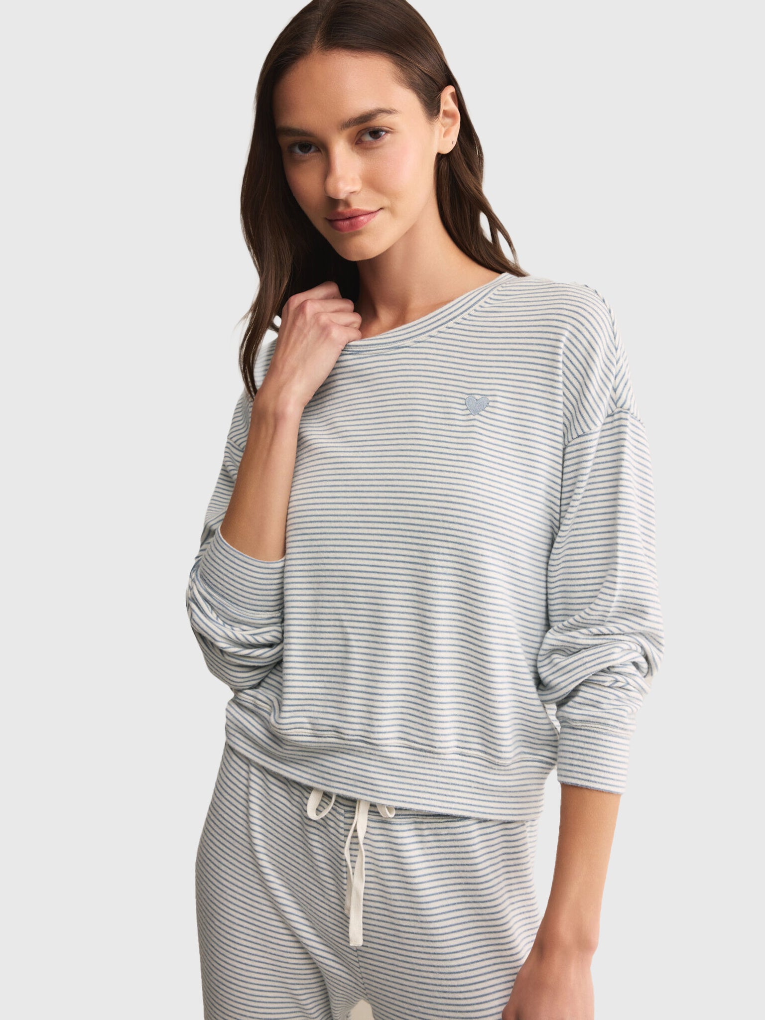 Z Supply Women's Bisou Stripe Long Sleeve Top - Saint Bernard