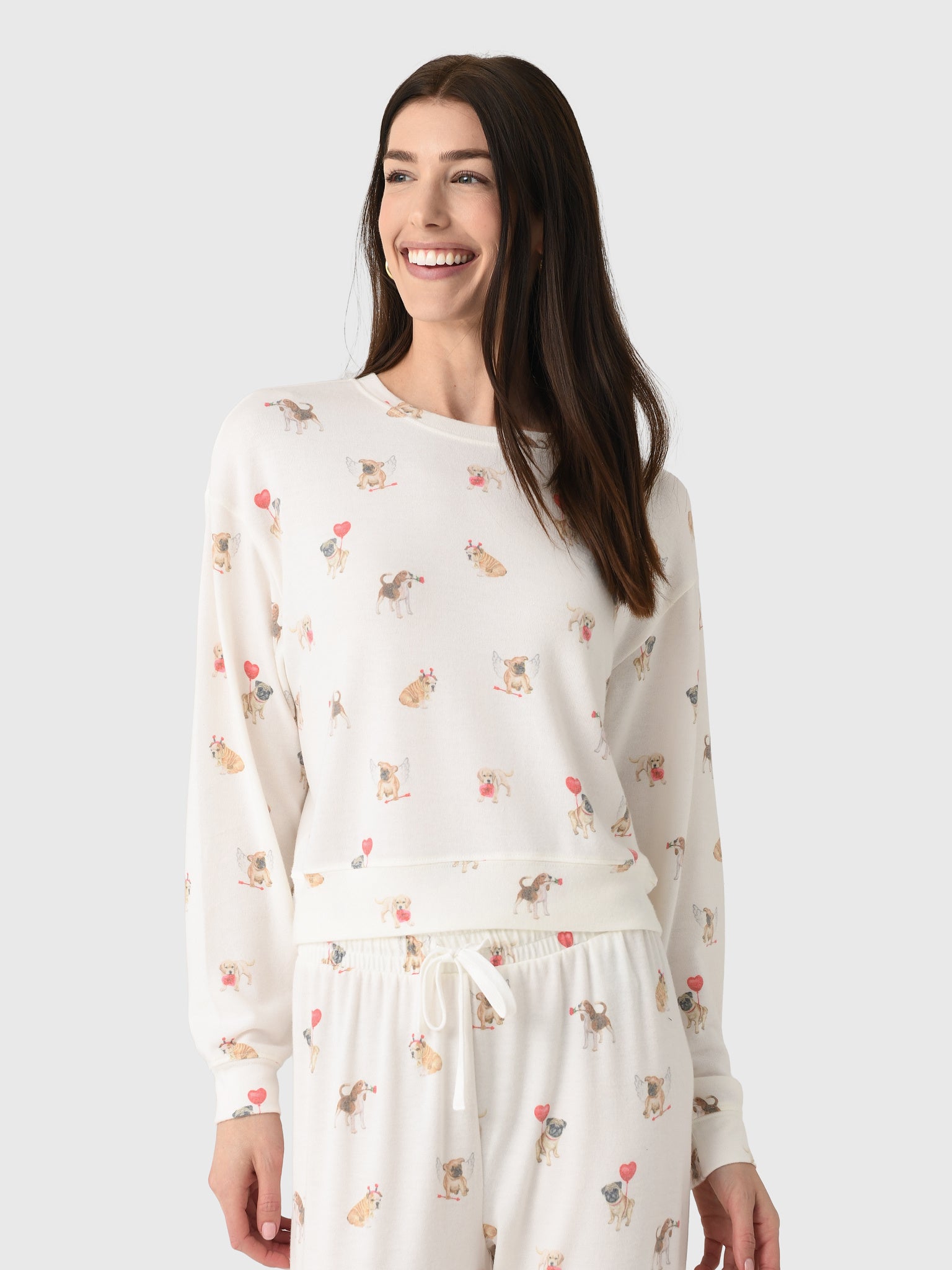 Z Supply Women's Bisous Love Pup Top - Saint Bernard