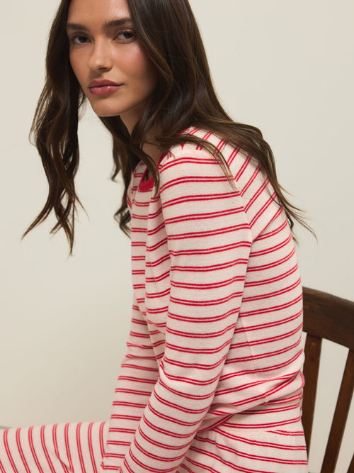Z Supply Women's Night In Stripes Long Sleeve Top