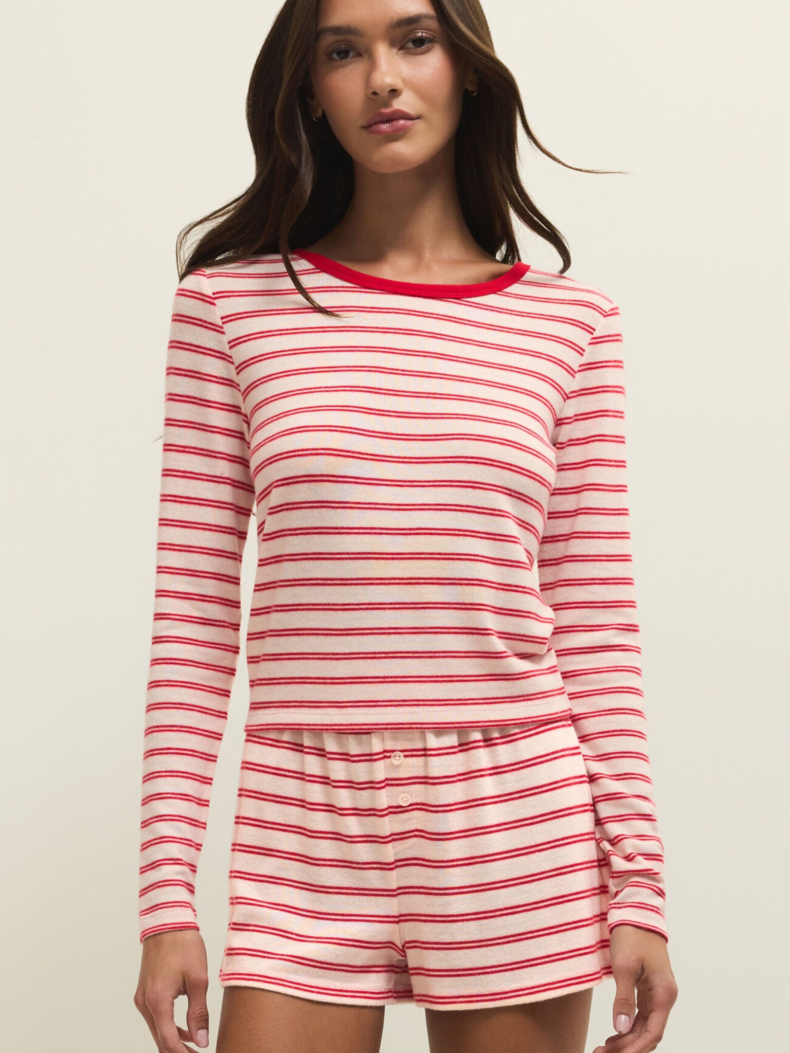 Z Supply Women's Night In Stripes Long Sleeve Top - Saint Bernard