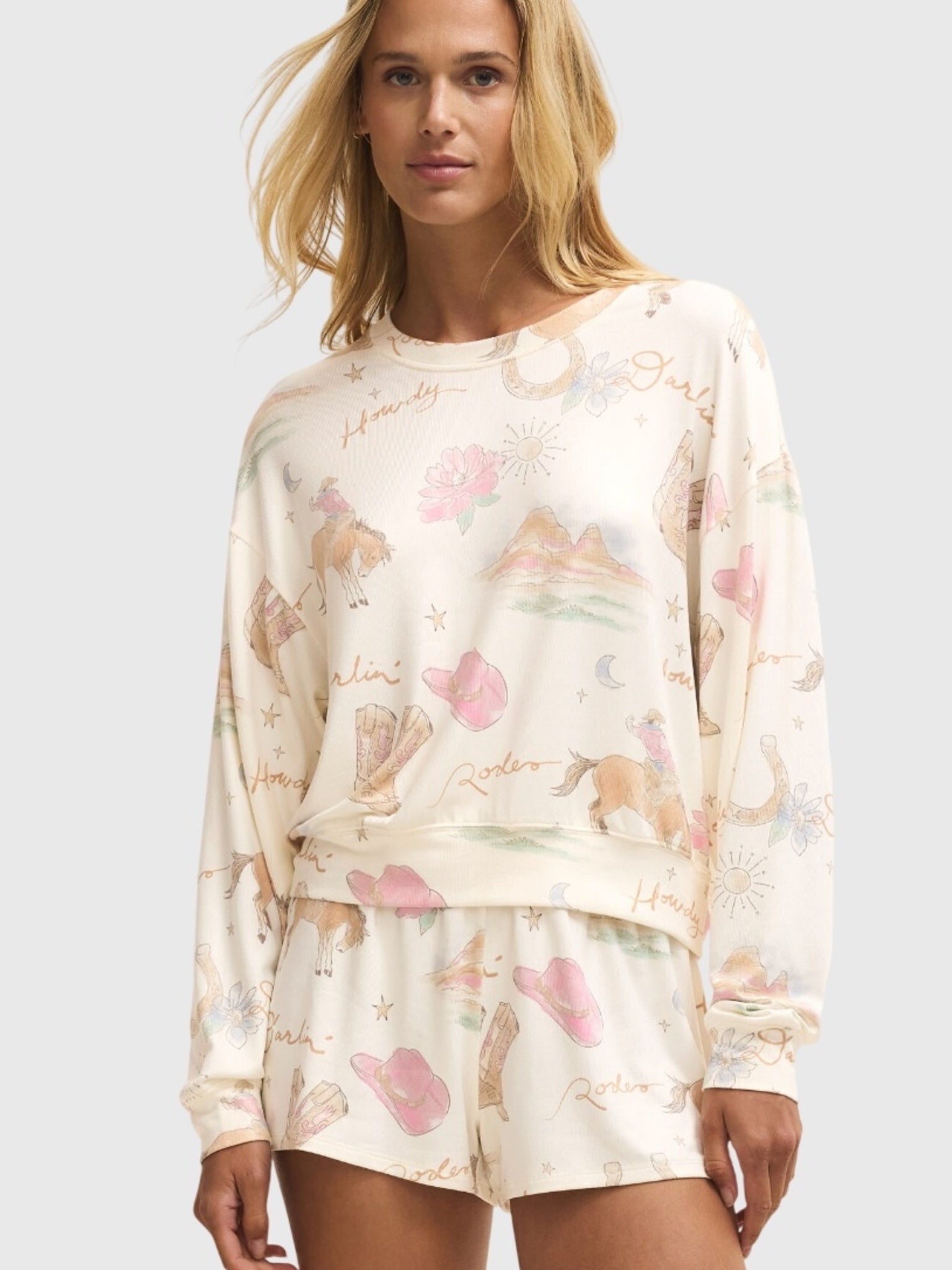 Z Supply Women's Desert Rose Long Sleeve Top - Saint Bernard