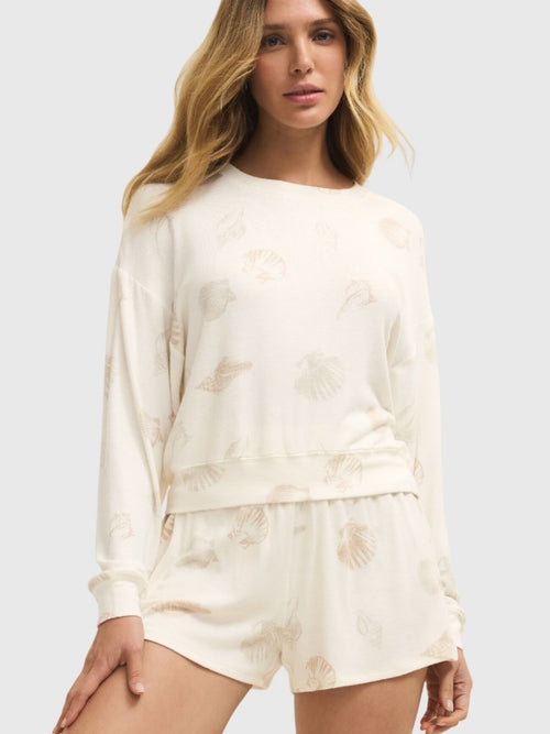 Z Supply Women's Bisous Shell Long Sleeve Top