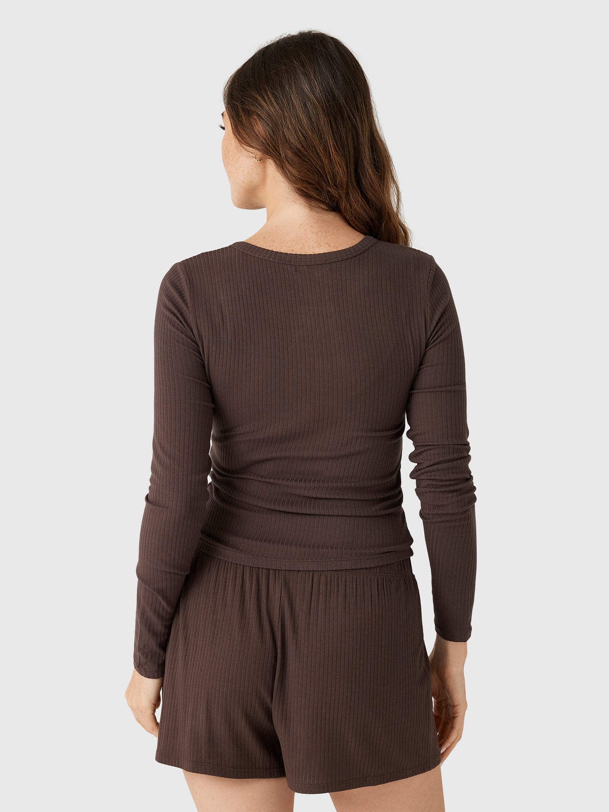 Z Supply Women's Just Right Rib Henley Top - Saint Bernard