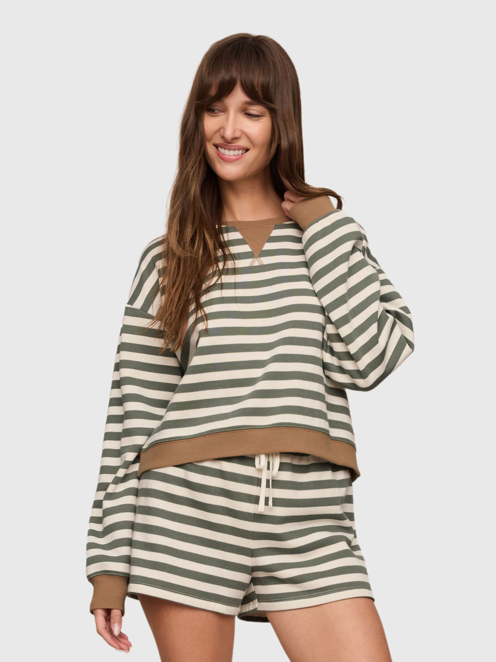 Z Supply Women's Low Key Stripe Sweatshirt