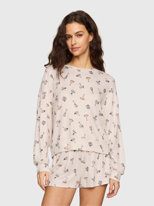 Z Supply Women's Ella Cocktail Long Sleeve Top - Saint Bernard