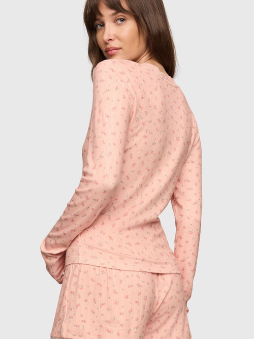 Z Supply Women's Better Off Ditsy Long Sleeve Top