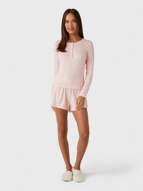 Z Supply Women's Better Off Ditsy Long Sleeve Top