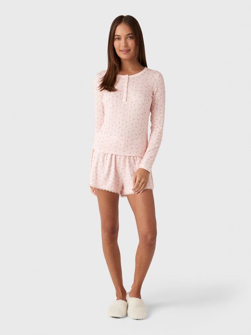 Z Supply Women's Better Off Ditsy Long Sleeve Top