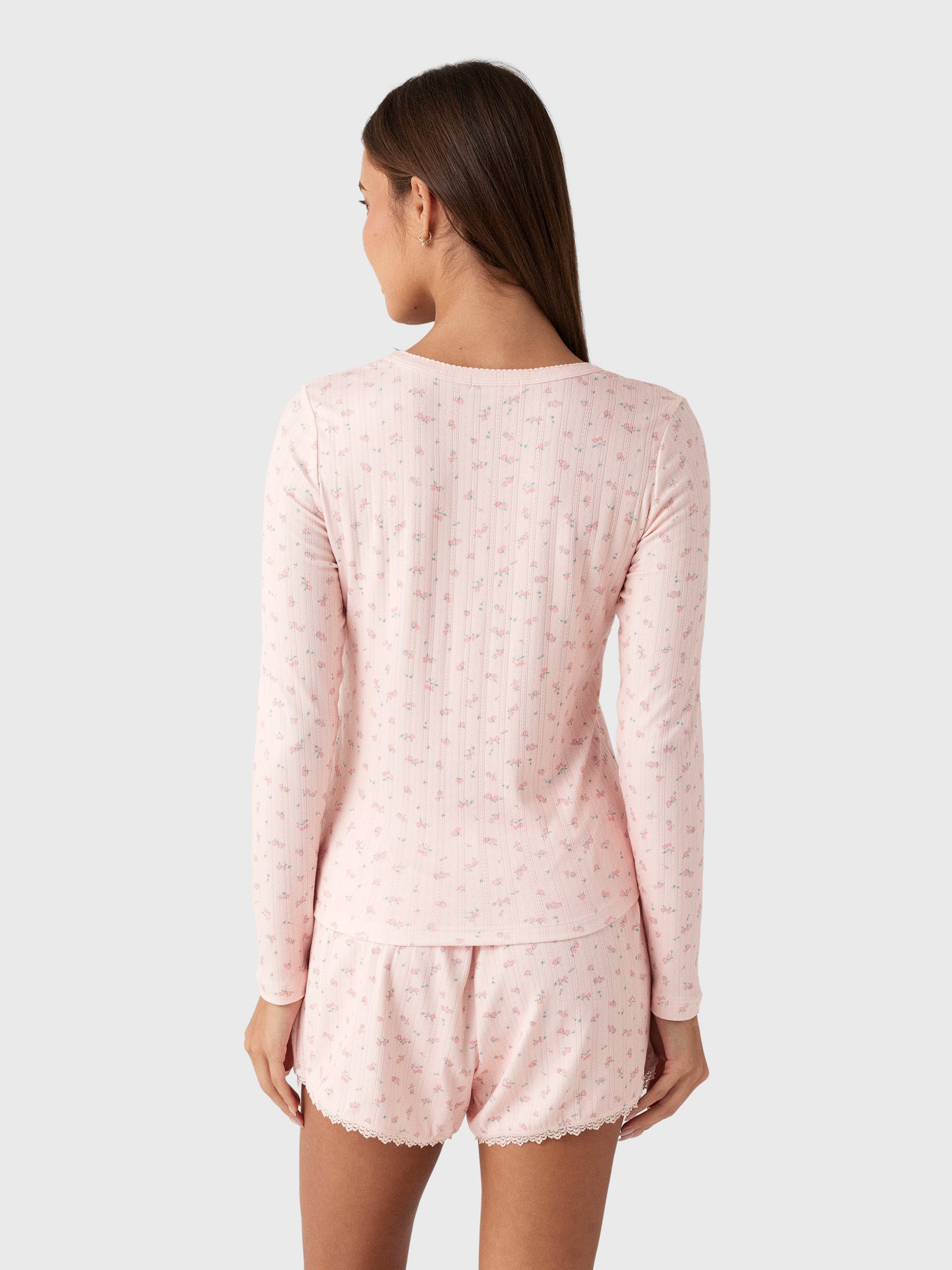Z Supply Women's Better Off Ditsy Long Sleeve Top - Saint Bernard