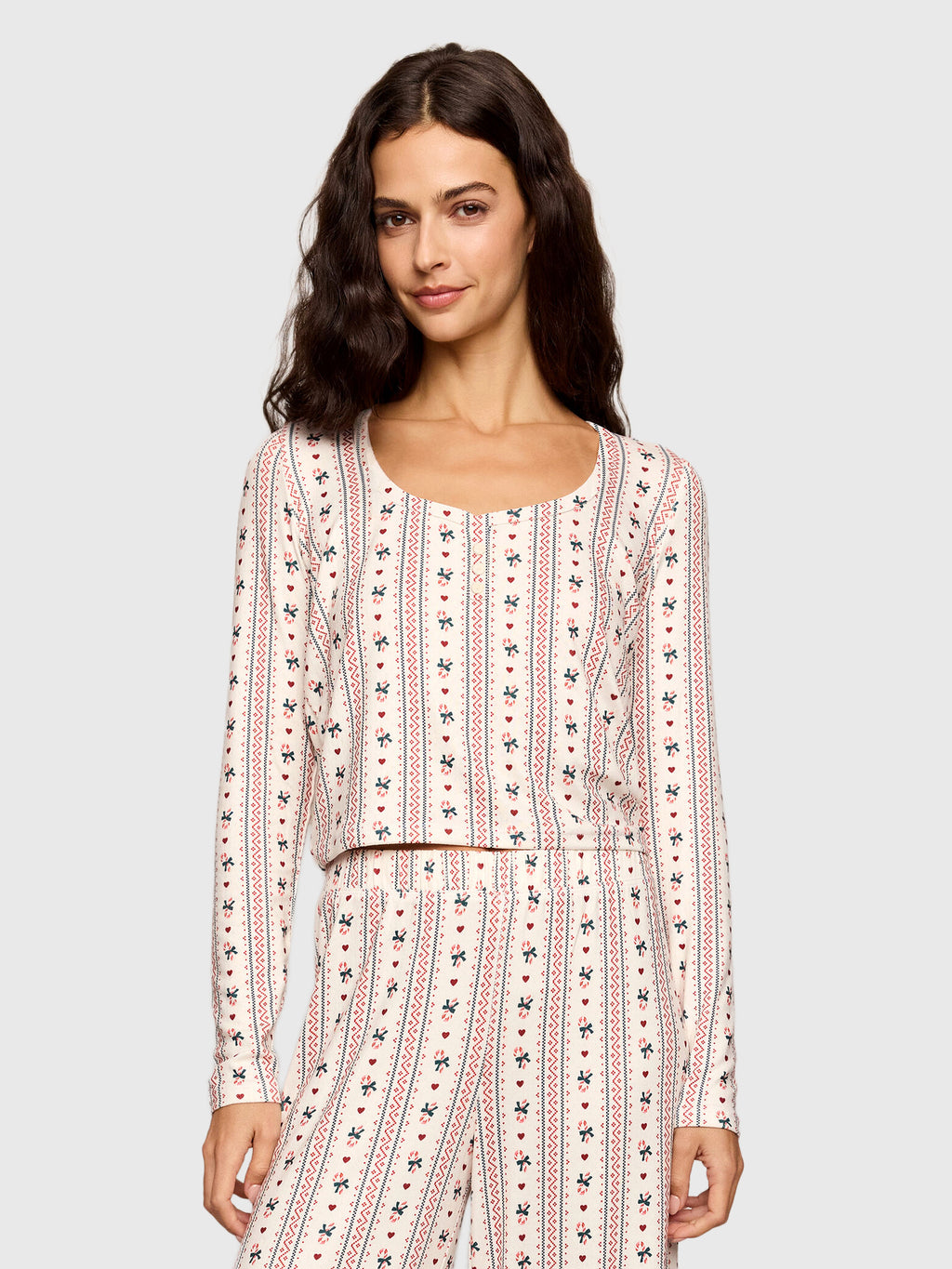 Z Supply Women's Candy Cane Long Sleeve Top - Saint Bernard
