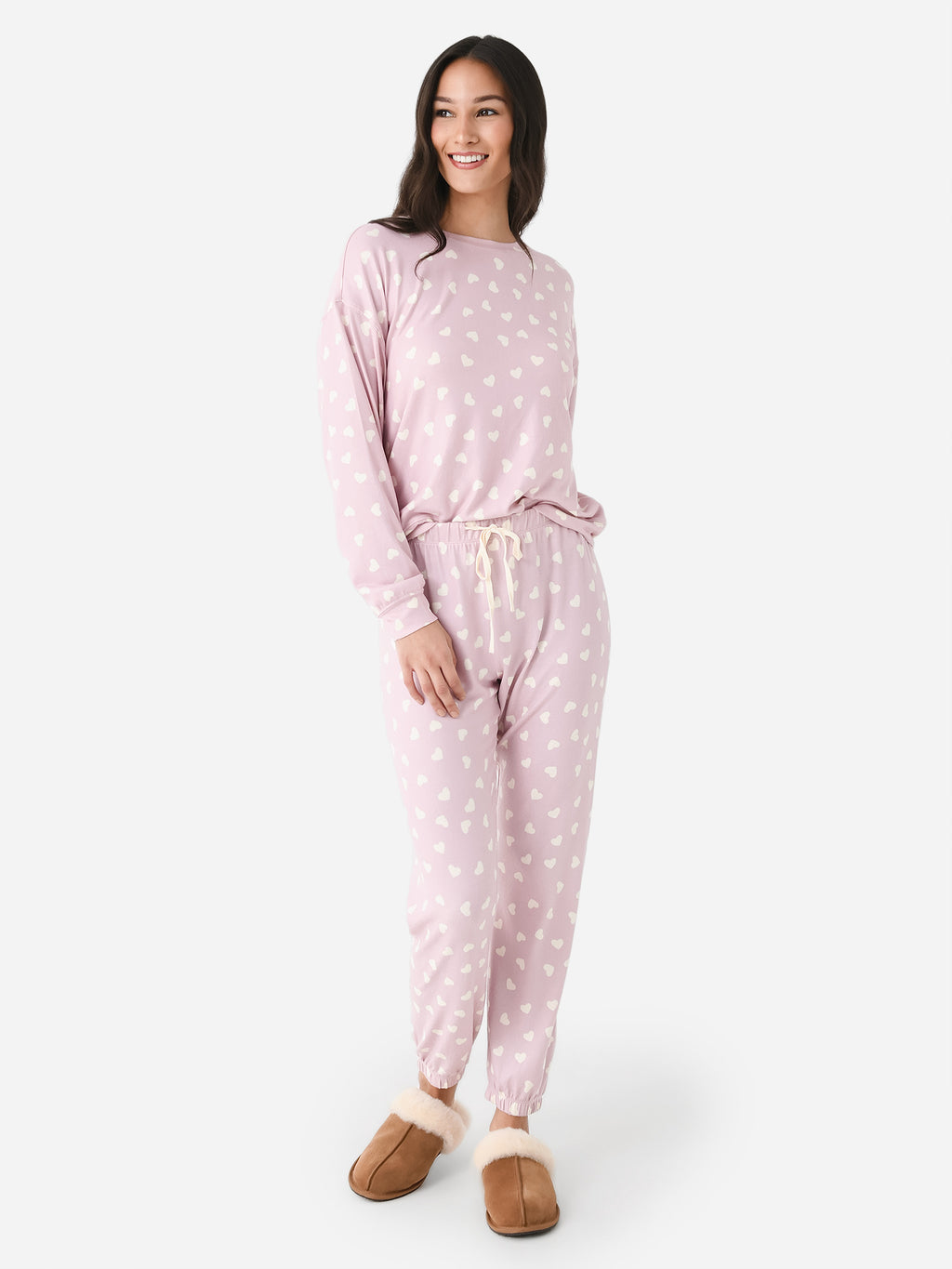 Z Supply Women's Cozy Heart Set - Saint Bernard