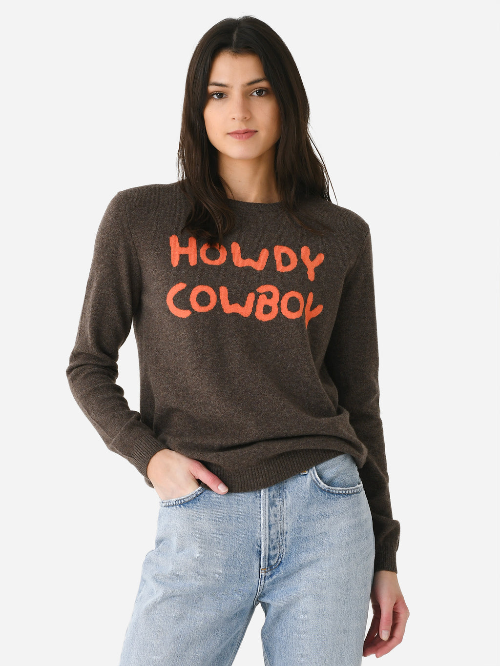 Jumper 1234 Women's Howdy Cowboy Sweater - Saint Bernard