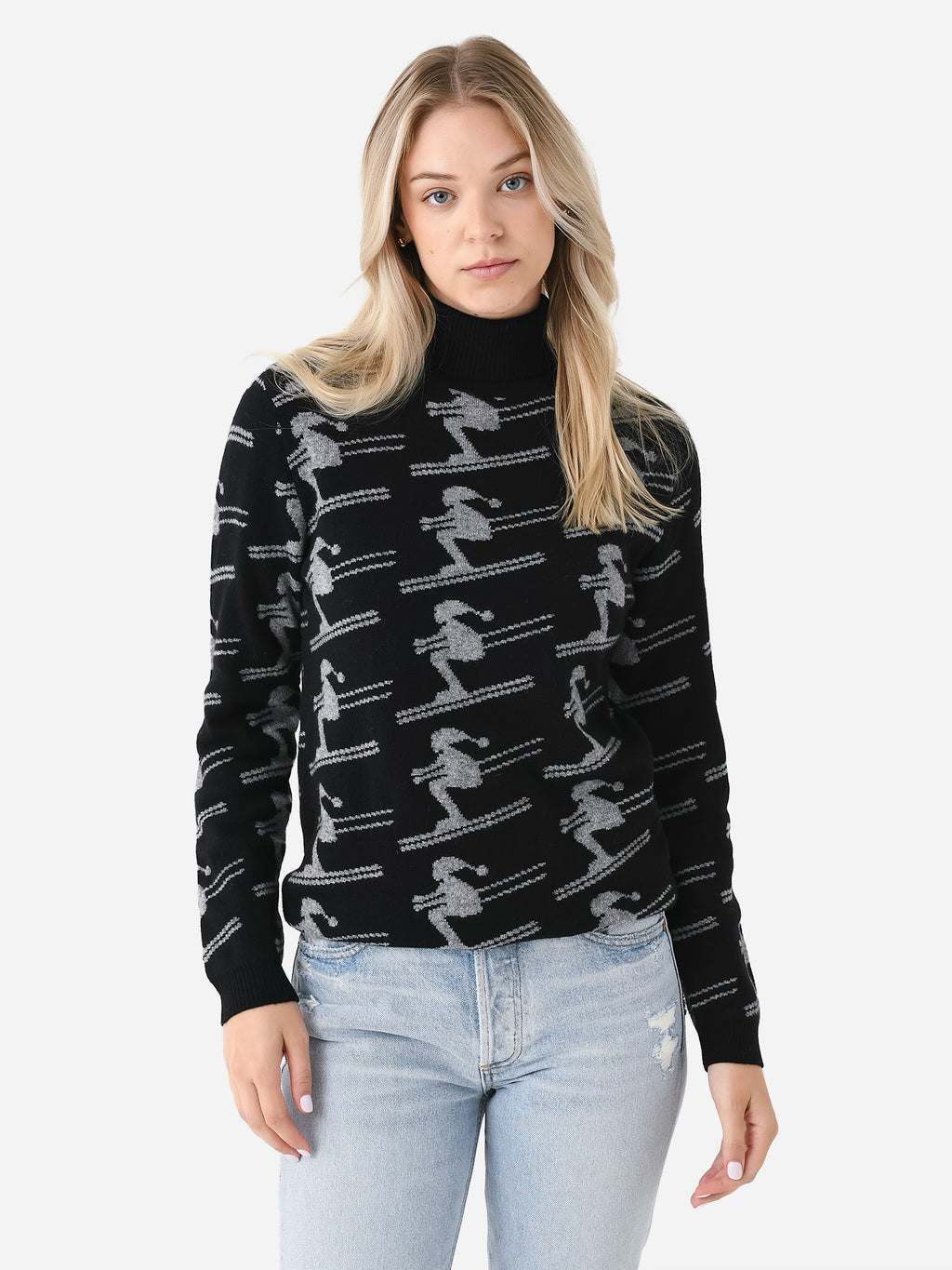 Jumper 1234 Women's All Over Ski Turtleneck Sweater - Saint Bernard