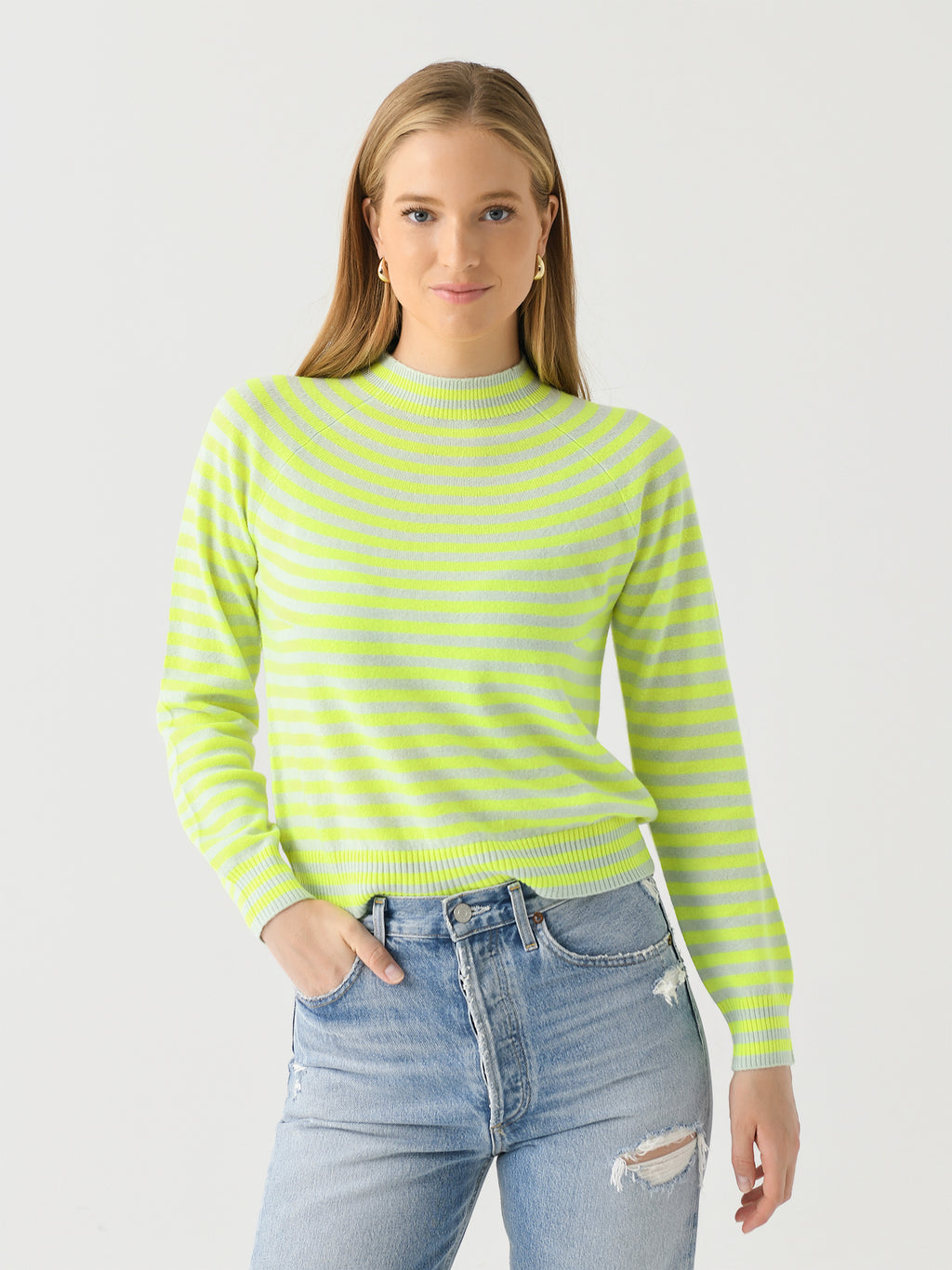 Jumper 1234 Women's Vary Stripe Crew Sweater - Saint Bernard