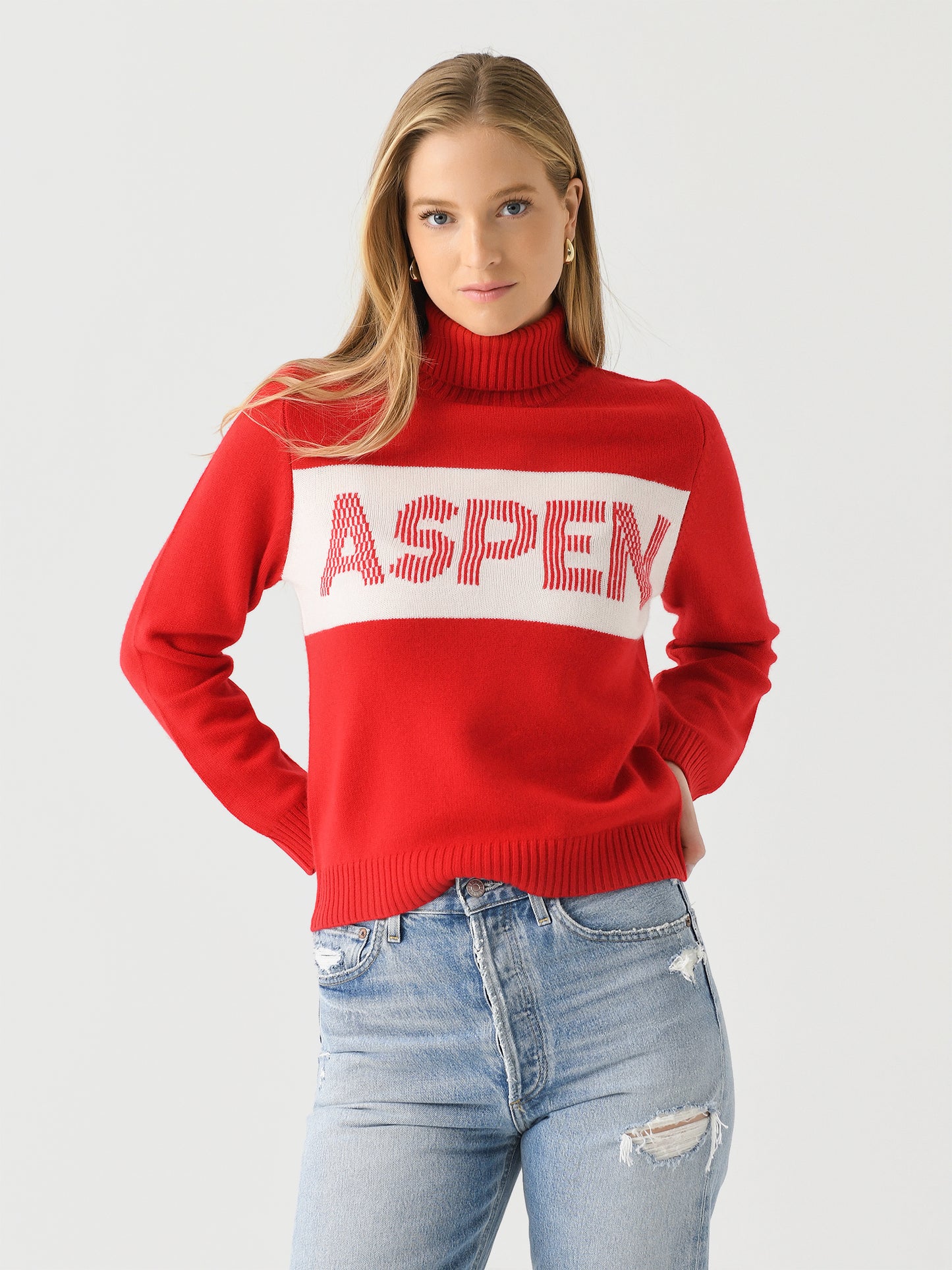 Jumper 1234 Women's Aspen Roll Collar Sweater - Saint Bernard