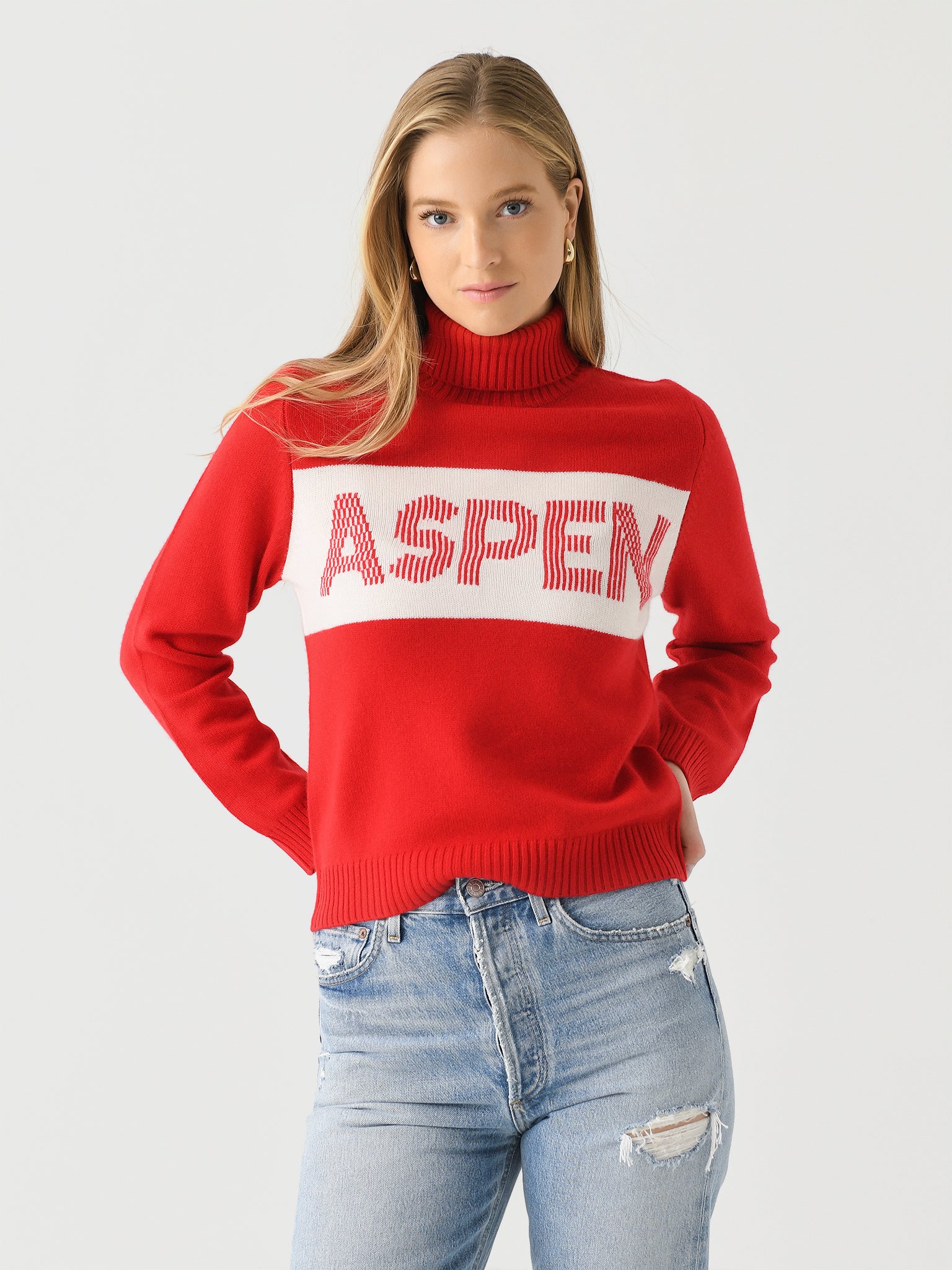 Jumper 1234 Women's Aspen Roll Collar Sweater - Saint Bernard