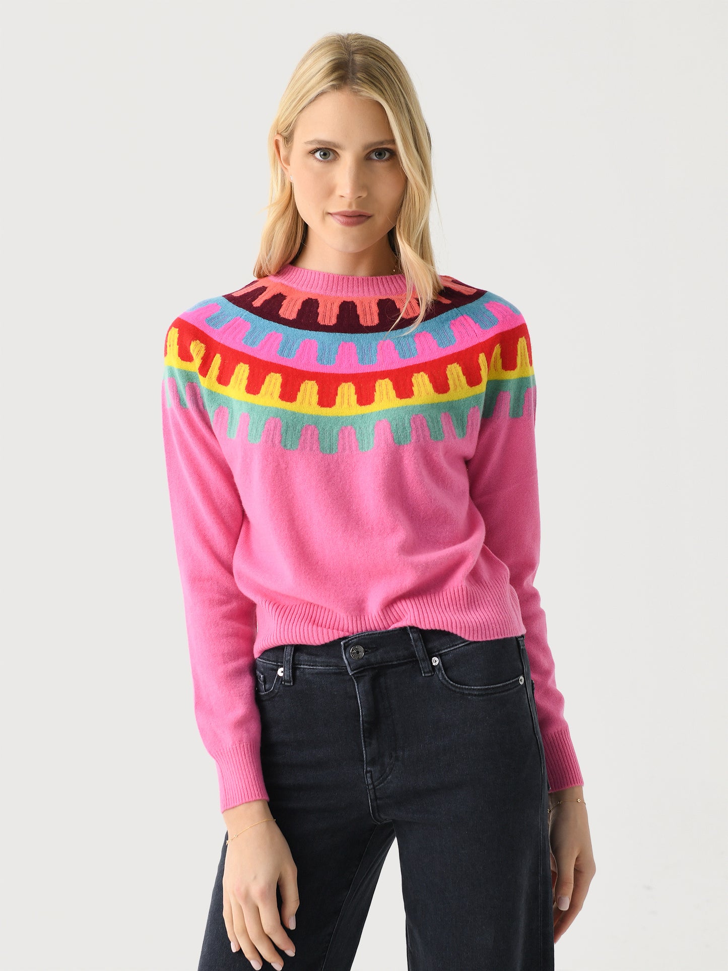 Jumper 1234 Women's Rick Rack Crew Sweater - Saint Bernard