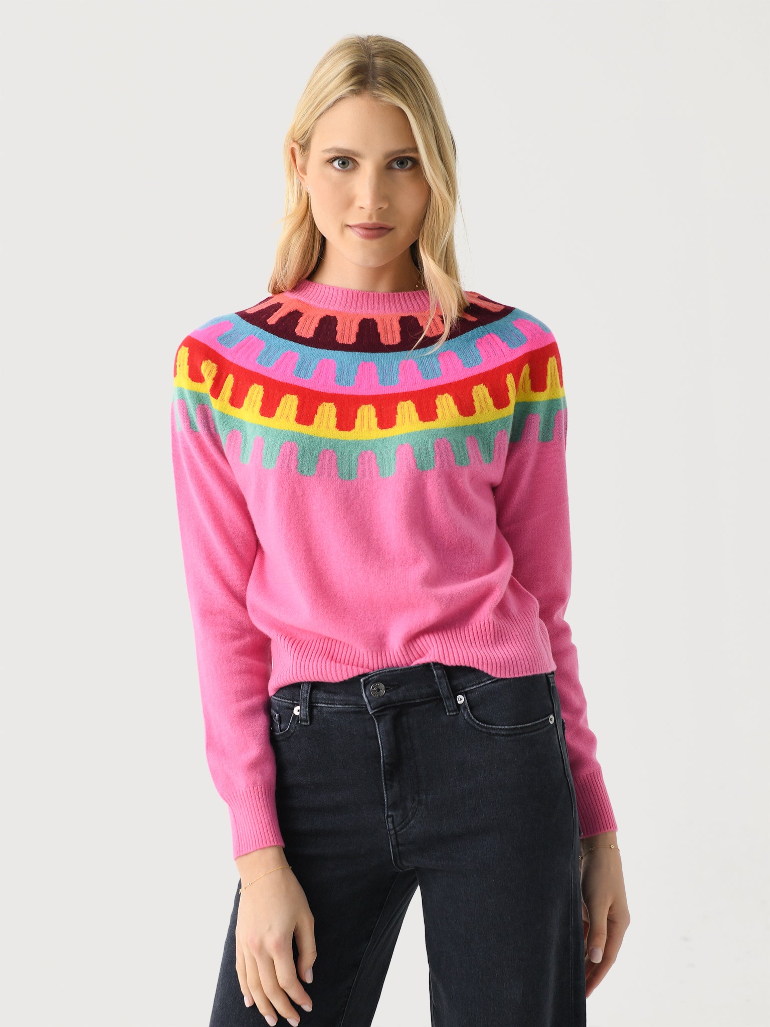 Jumper 1234 Women's Rick Rack Crew Sweater - Saint Bernard