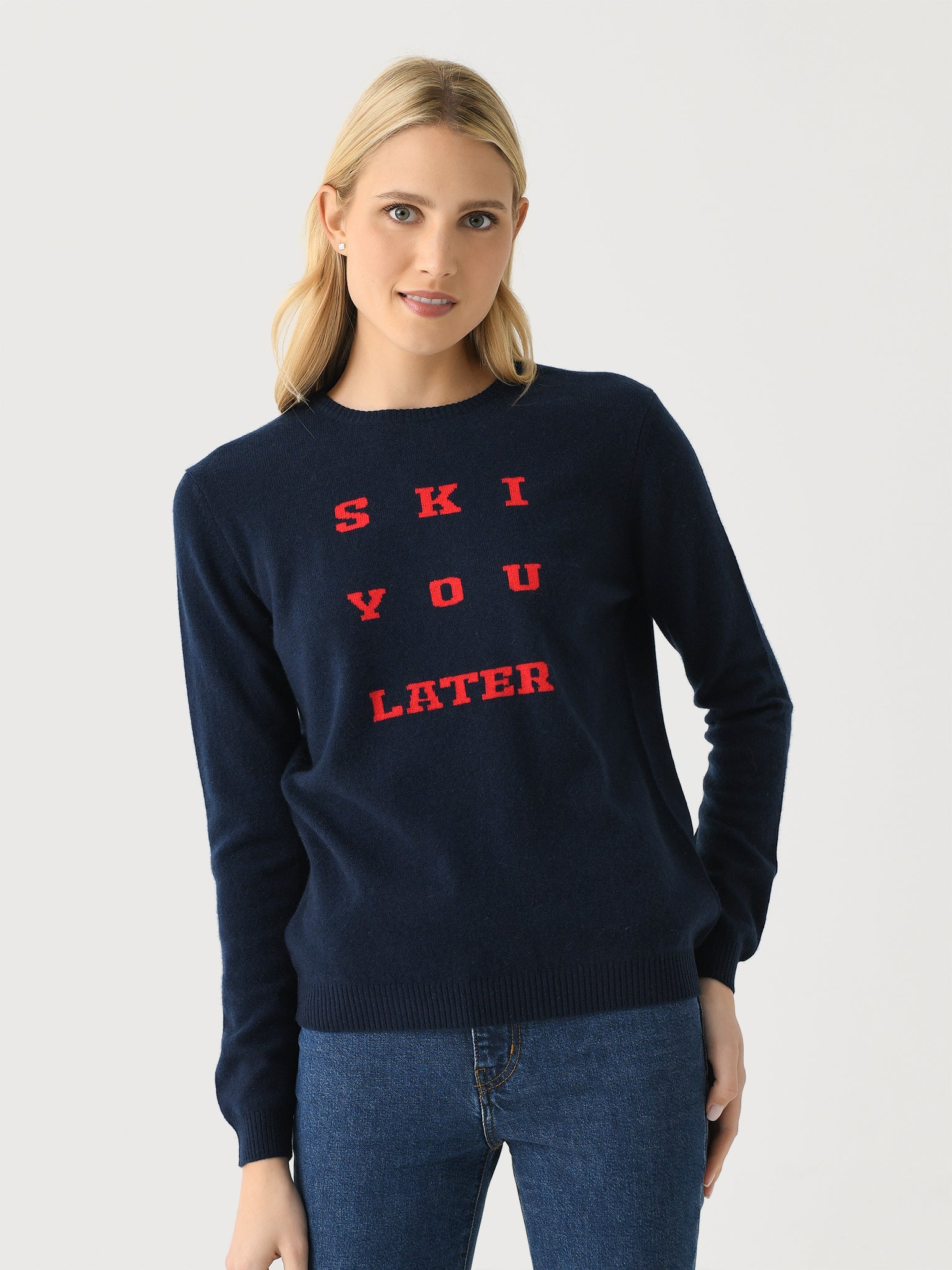 Jumper 1234 Women's Ski You Later Crew Sweater - Saint Bernard