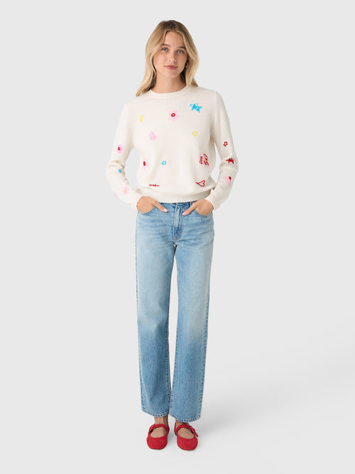 Jumper 1234 Women's Floral Tribute Crew Sweater