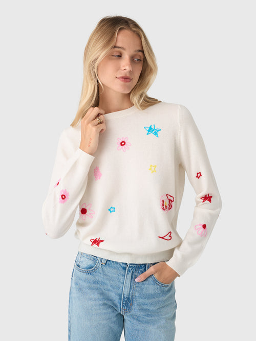 Jumper 1234 Women's Floral Tribute Crew Sweater