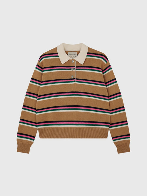 Jumper 1234 Women's Tipping Stripe Rugby Sweater
