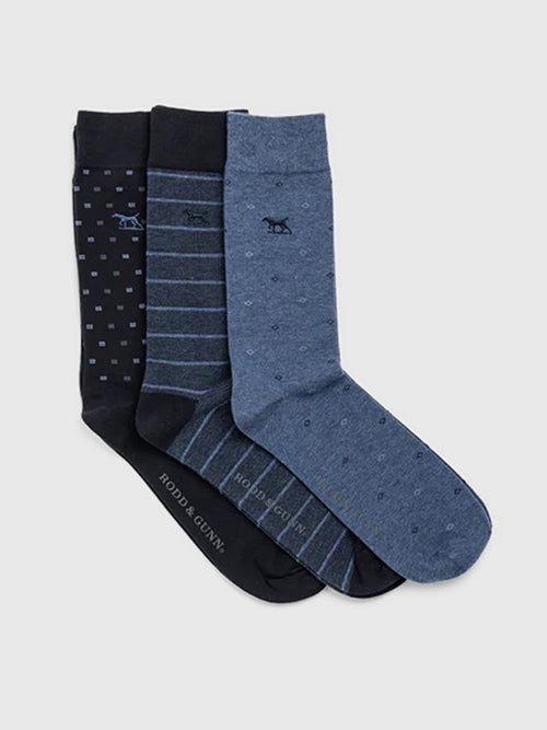 Rodd And Gunn Men's Seacliff Multi 3-Pack Socks