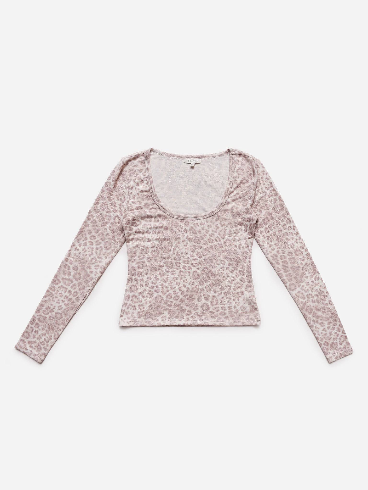 Z Supply Women's Hollis Leopard Sweater Top - Saint Bernard