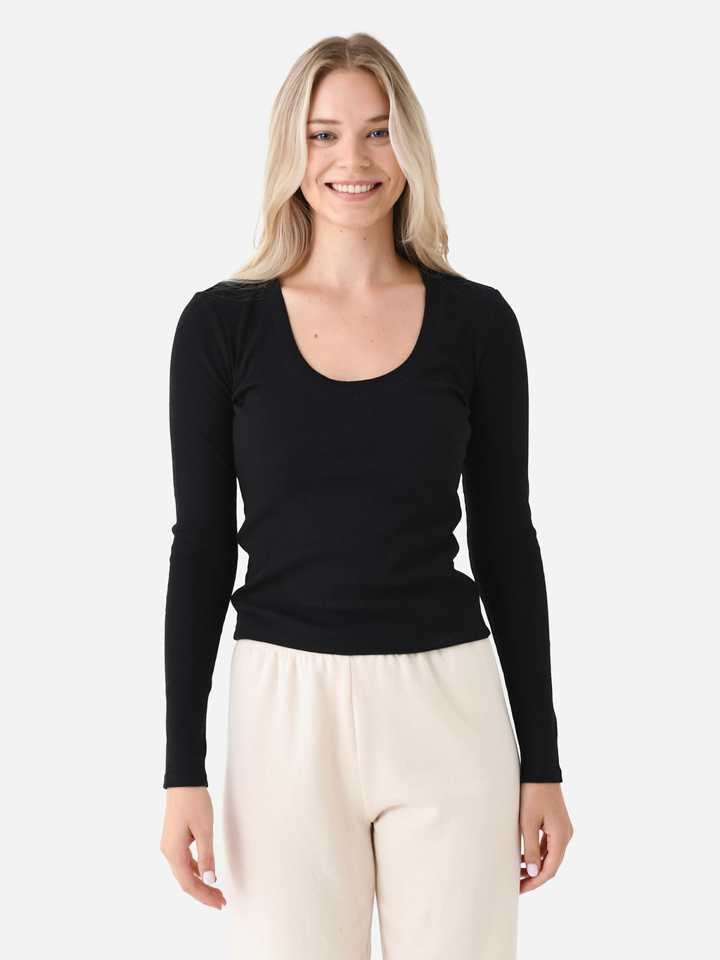 Z Supply Women's Sirena Rib Long Sleeve Tee - Saint Bernard