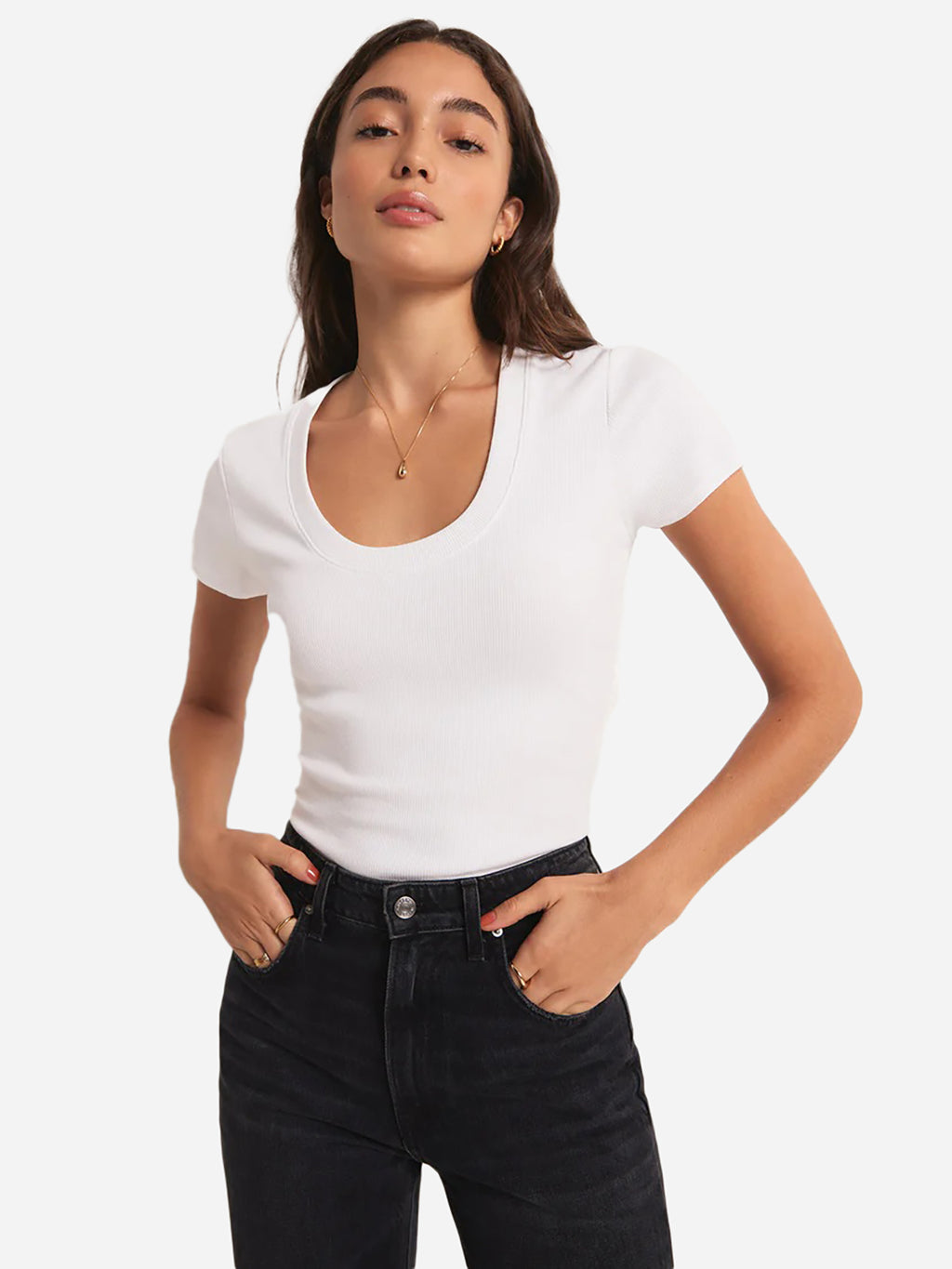 Z Supply Women's Sirena Short Sleeve Tee - Saint Bernard