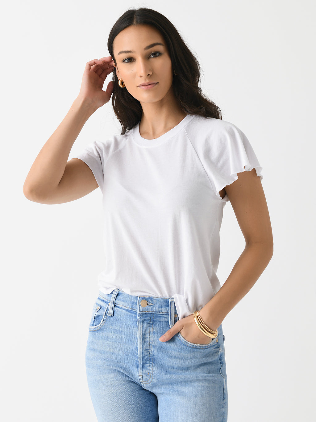 Z Supply Women's Abby Flutter Tee - Saint Bernard