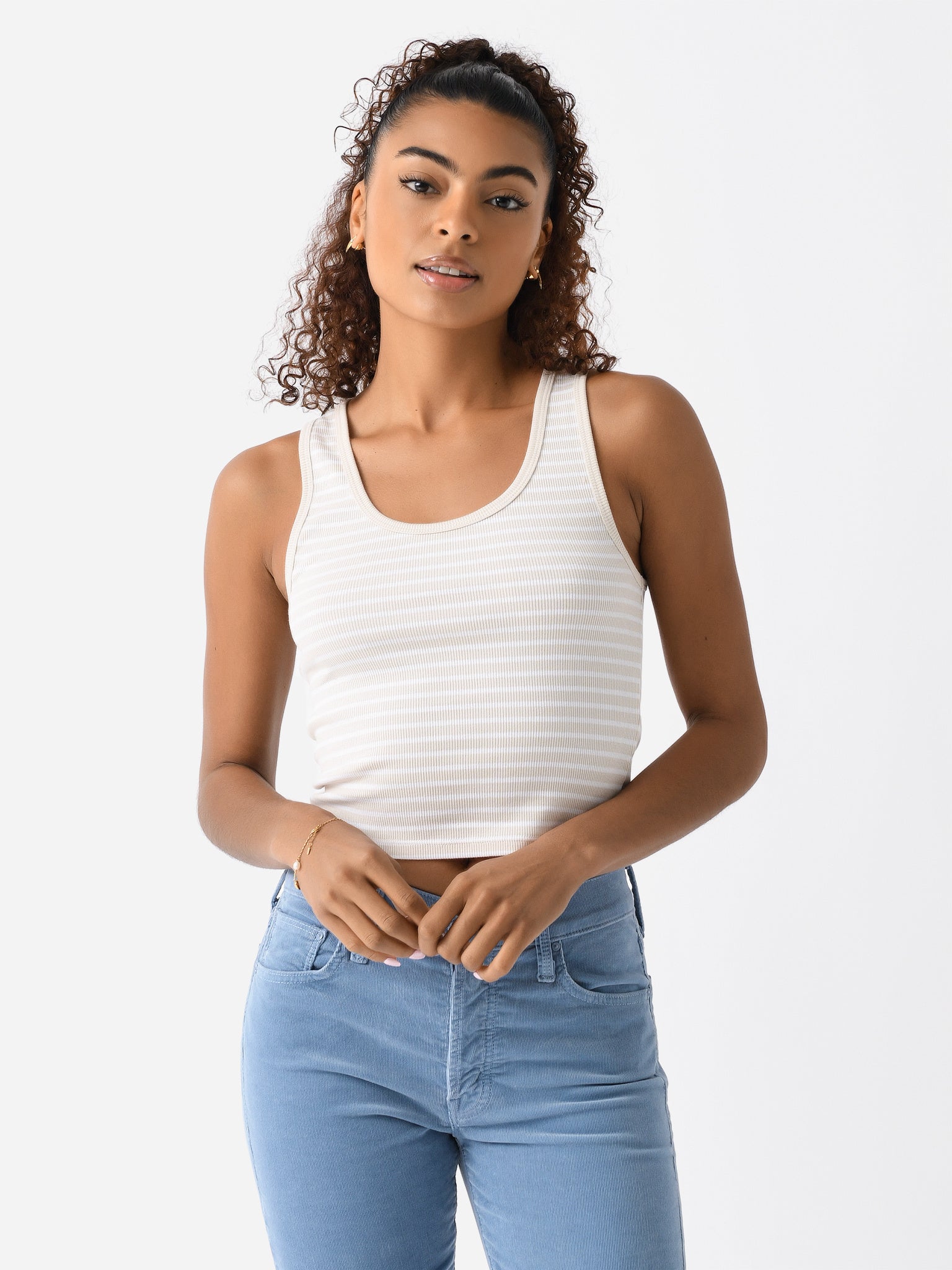 Z Supply Women's Essy Stripe Rib Tank - Saint Bernard
