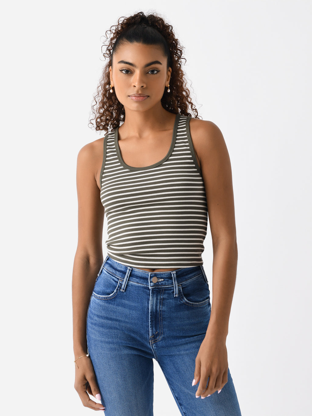 Z Supply Women's Essy Stripe Rib Tank - Saint Bernard