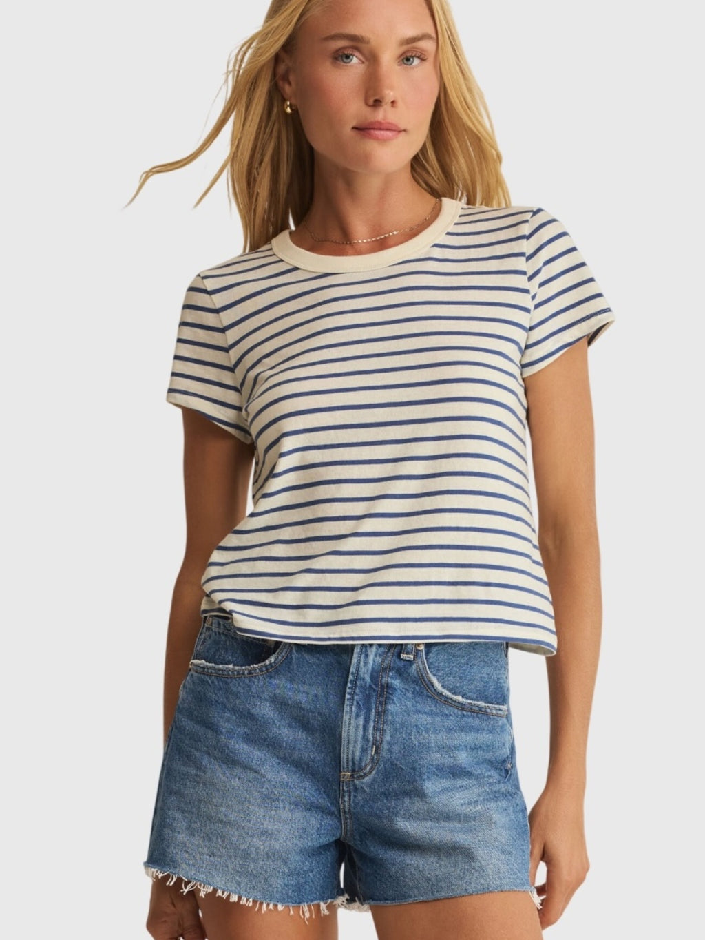 Z Supply Women's Junie Striped Tee - Saint Bernard