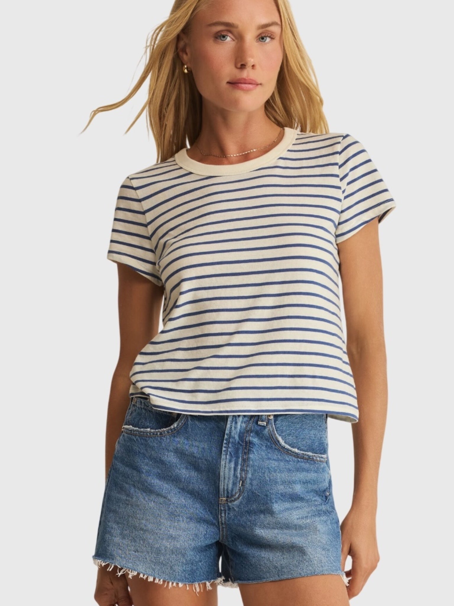 Z Supply Women's Junie Striped Tee - Saint Bernard