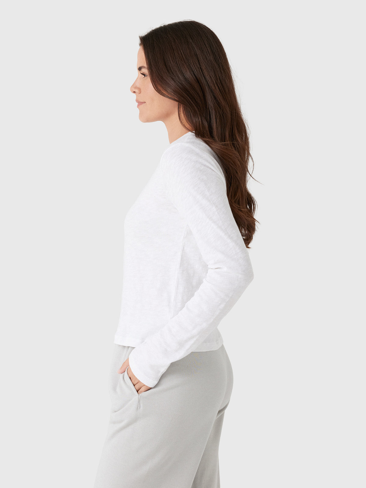 Z Supply Women's Junie Long Sleeve Slub Tee - Saint Bernard