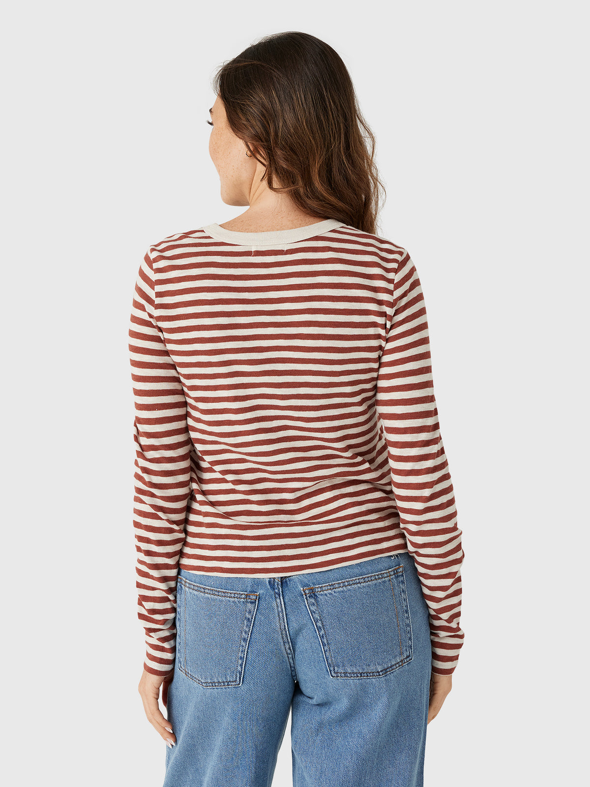 Z Supply Women's Junie Long Sleeve Stripe Slub Tee - Saint Bernard