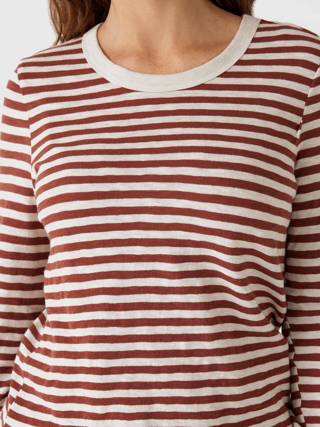 Z Supply Women's Junie Long Sleeve Stripe Slub Tee - Saint Bernard