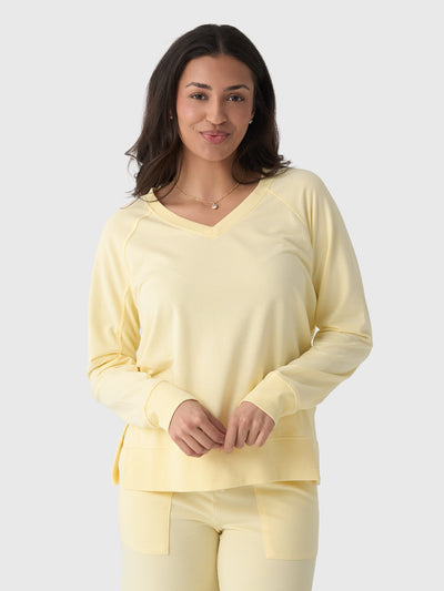 Z Supply Women's Weekender V-Neck Sweatshirt - Saint Bernard