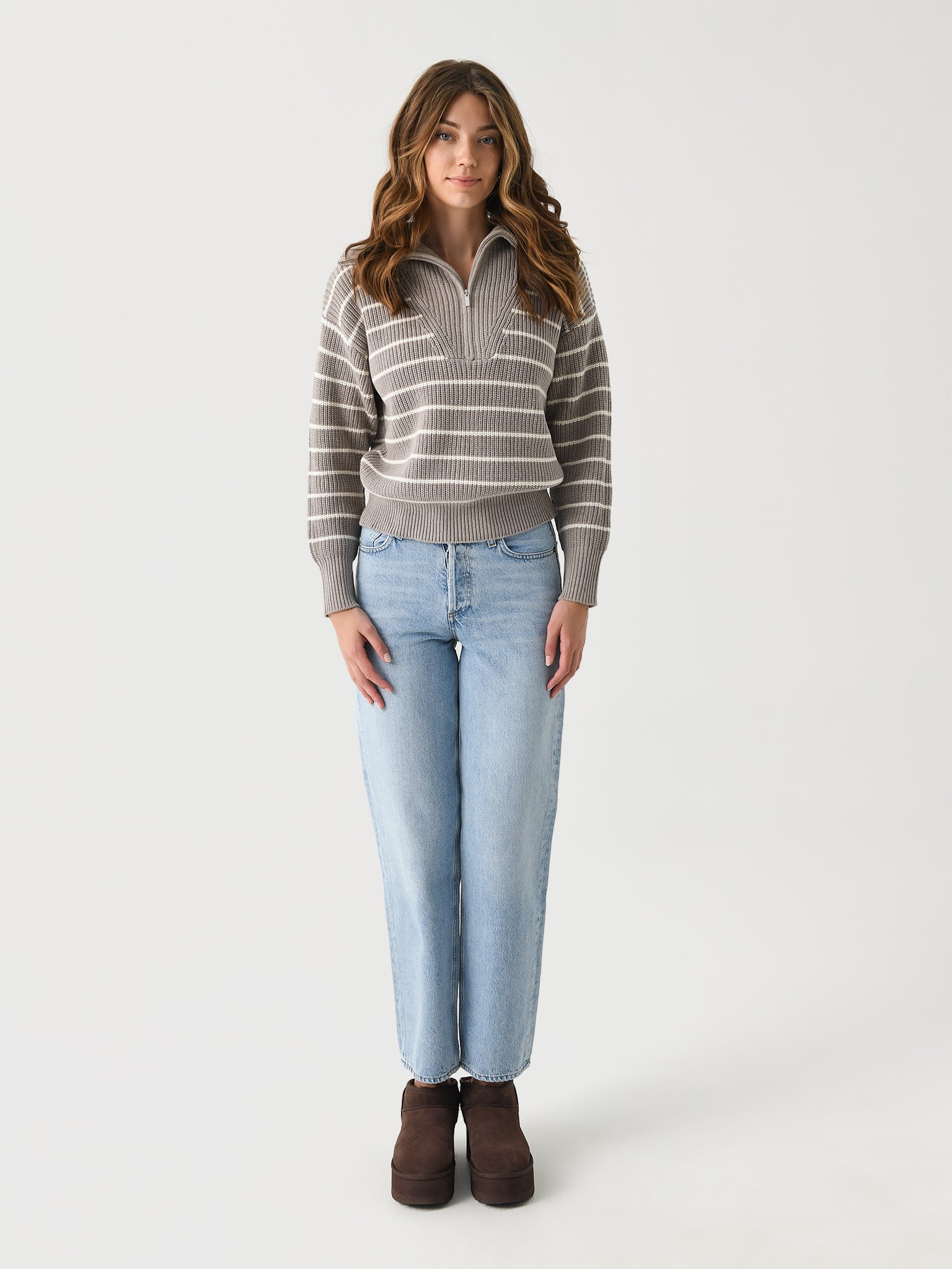 Z SUPPLY-DOWNTOWN HALF ZIP SWEATSHIRT main image 1