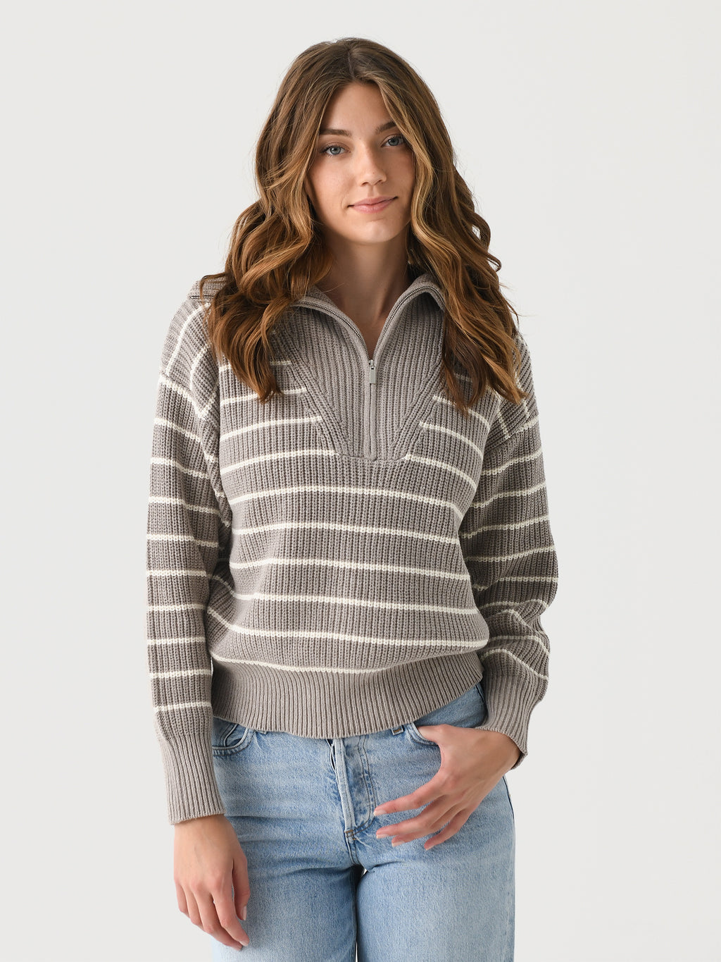 Z Supply Women's Villa Half-Zip Sweater - Saint Bernard