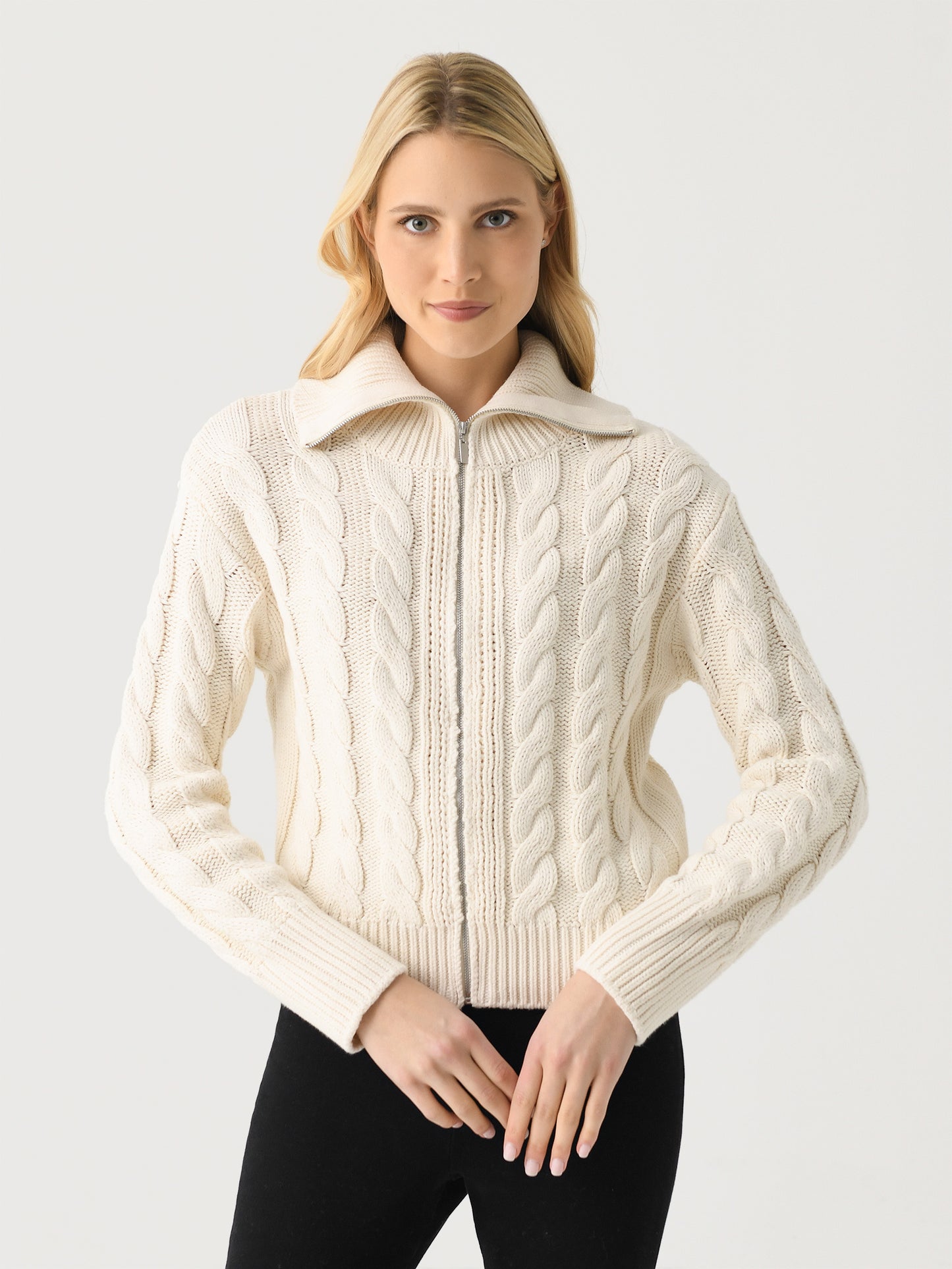 Z Supply Women's Hemingway Cable Cardigan - Saint Bernard