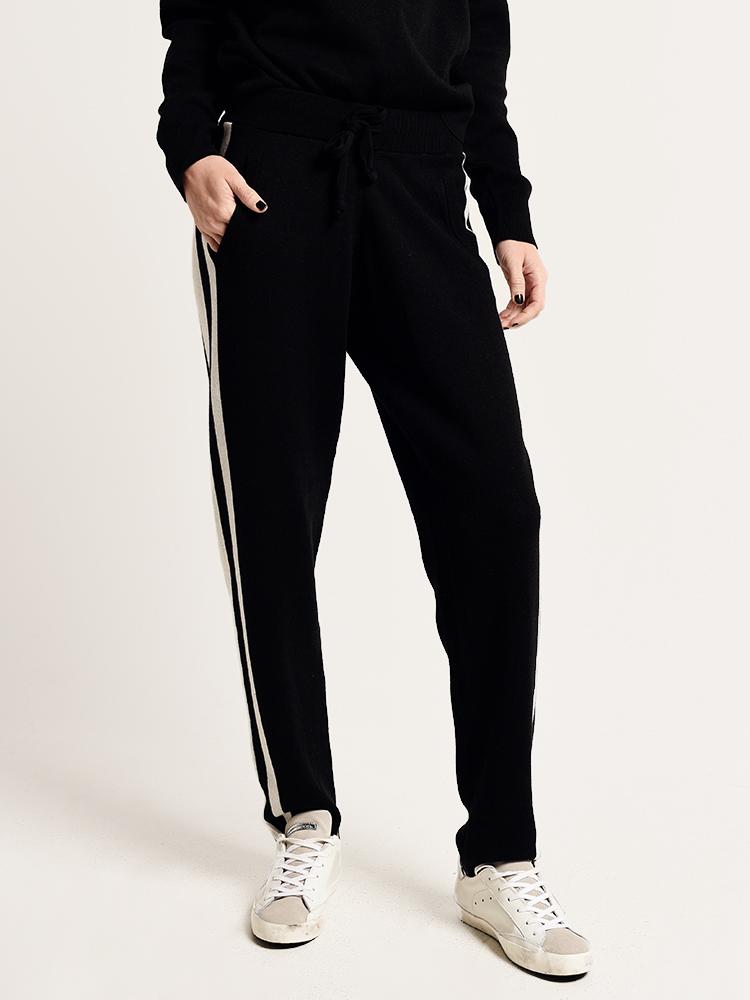 ATM Cashmere Blend Jacquard Stripe Sweater Pant - Saint Bernard